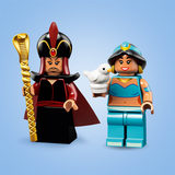 Jafar and Jasmine Lego Disney minifigures close up