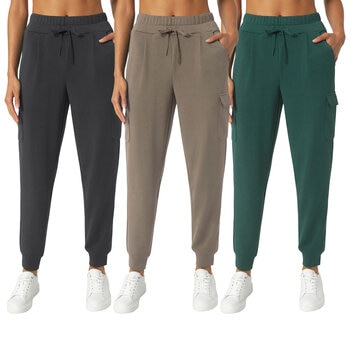 Mondetta Ladies Cargo Scuba Cuffed Pant