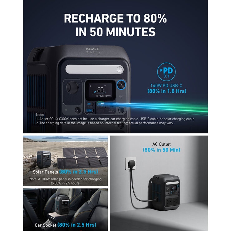 Anker Solix C300X AC Portable Power Station