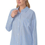 DKNY Ladies Cotton Blend Pyjama Set in Blue, Size Small