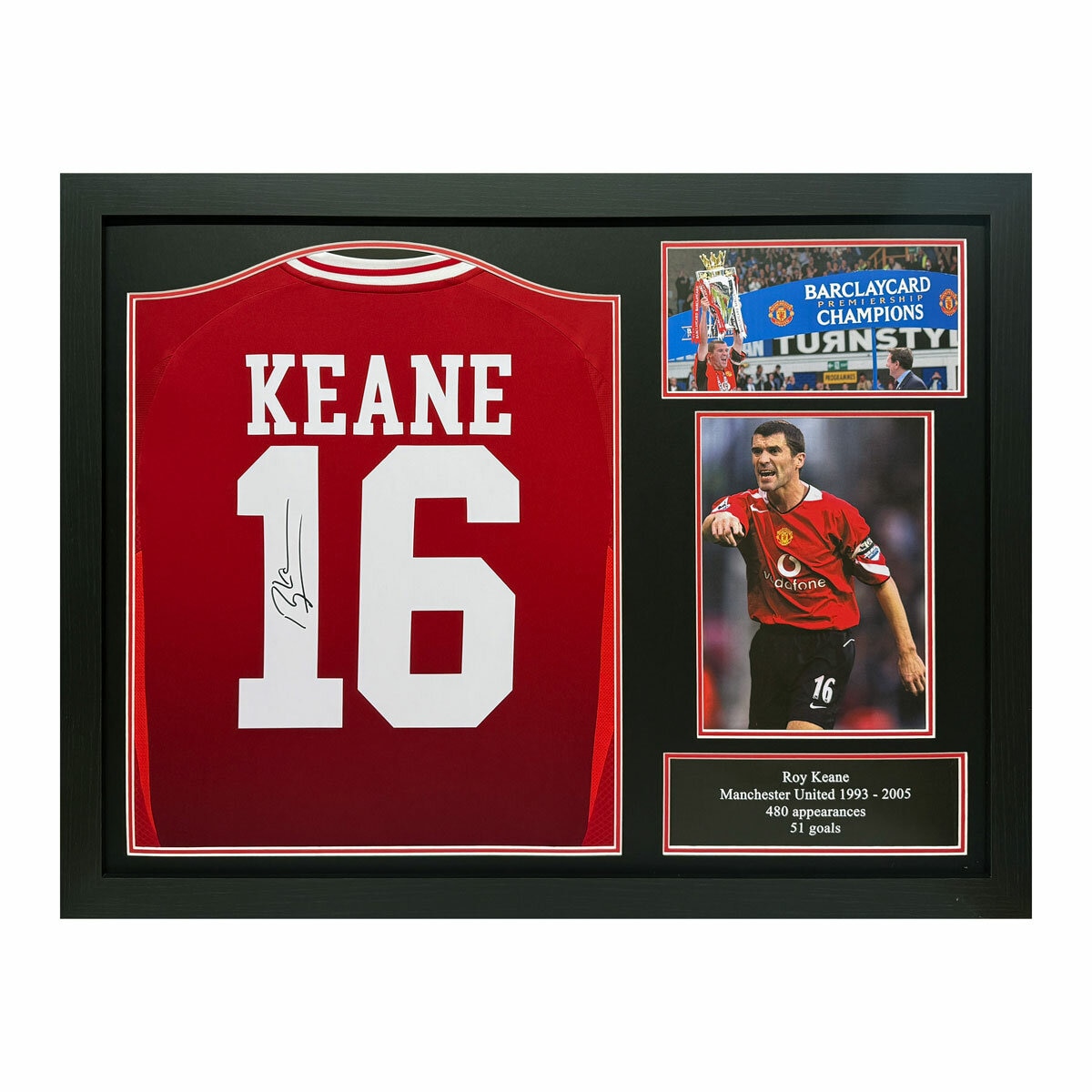Roy Keane Signed Man United Framed Shirt Roy Keane Signed Man United Framed Shirt