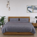 Panda 100% Bamboo Duvet Cover and Pillow Case Set in Urban Grey