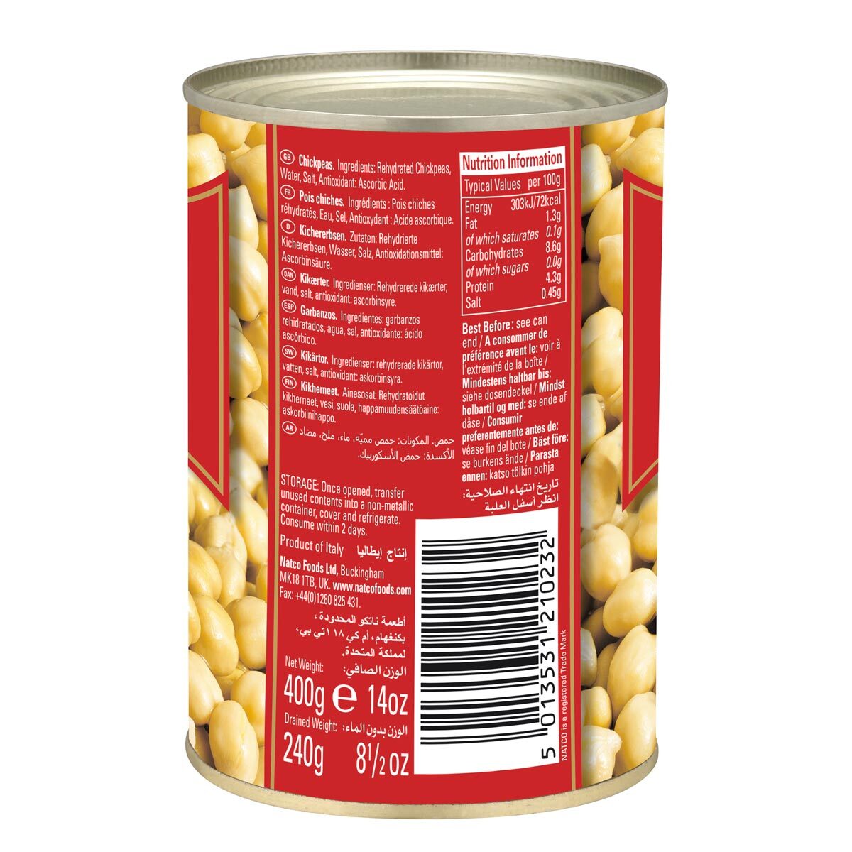 Natco Chick Peas, 12 x 400g Costco UK