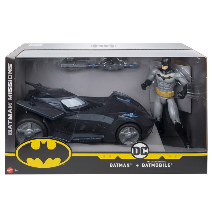 batmobile and batman figure