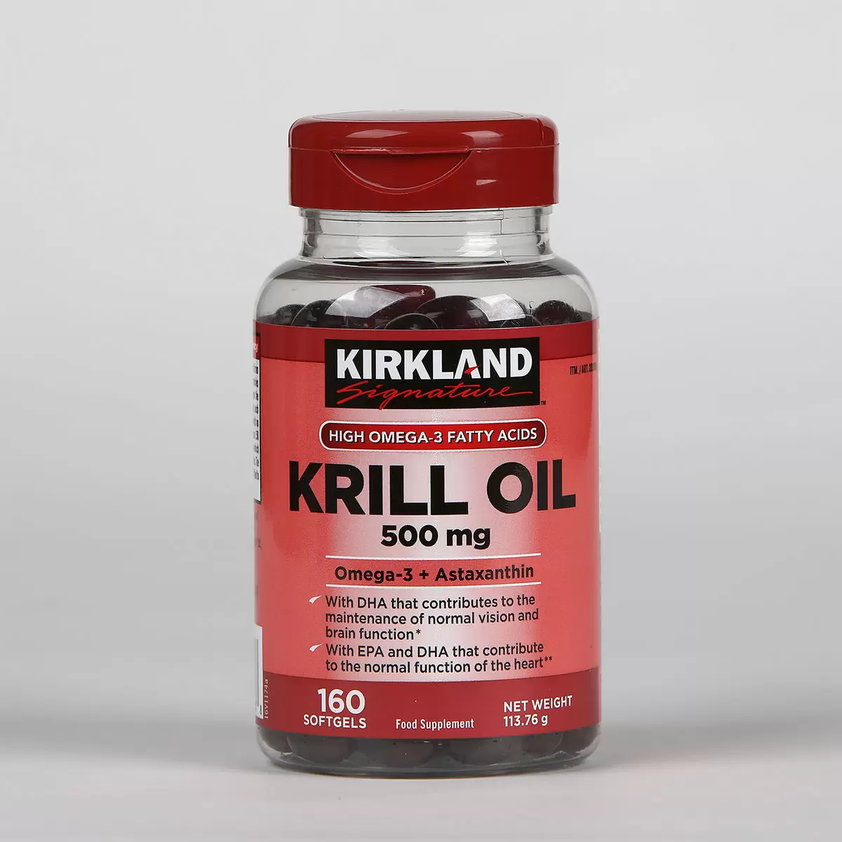 Kirkland Signature Krill Oil 500mg, 160 Capsules