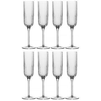 Luigi Bormioli Bach Flute Glasses, 2 X 4 Pack