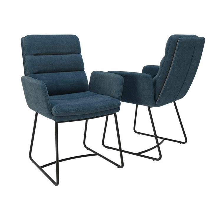 AKANTE Copenhague Blue Fabric Dining Chair, 2 Pack AKANTE Copenhague Blue Fabric Dining Chair, 2 Pack