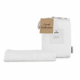 Panda Bamboo & French Linen White Fitted Sheet in 3 Sizes Panda Bamboo & French Linen White Fitted Sheet in 3 Sizes