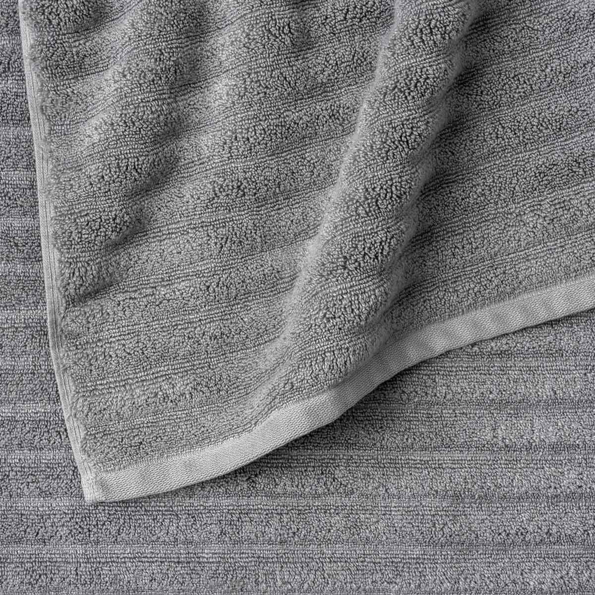 Welhome Bumpy Texture 100% Cotton Bath Towel in Grey, 76 x 147 cm