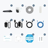 Reolink 12MP 8 Channel NVR Security Camera System with 4 x Dome Cameras