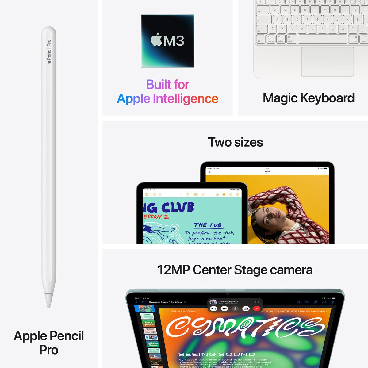 Apple iPad Air 13" (M3) Wi-Fi and Cellular 256GB in Purple at Costco.co.uk