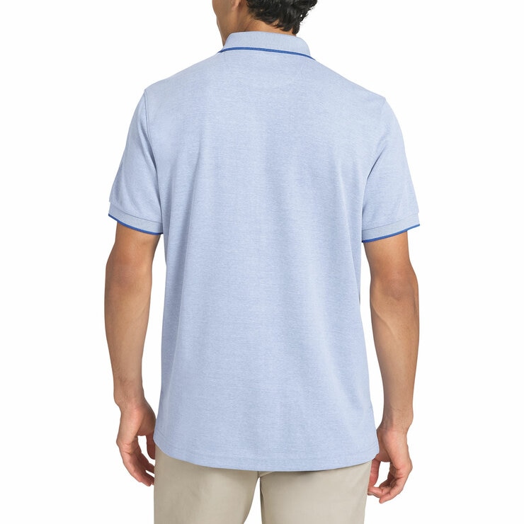 Chaps Men's Birdseye Pique Polo Shirt in Blue