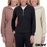 DKNY Ladies Waffle Knit 1/2 Zip