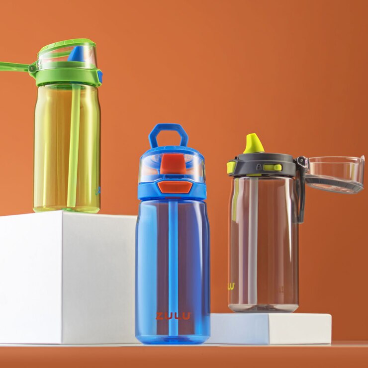 Zulu Flex Water Bottle, 3 Pack in Grey/Blue/Green Zulu Flex Water Bottle, 3 Pack in Grey/Blue/Green