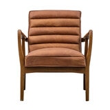 Gallery Newhaven Brown Leather Armchair