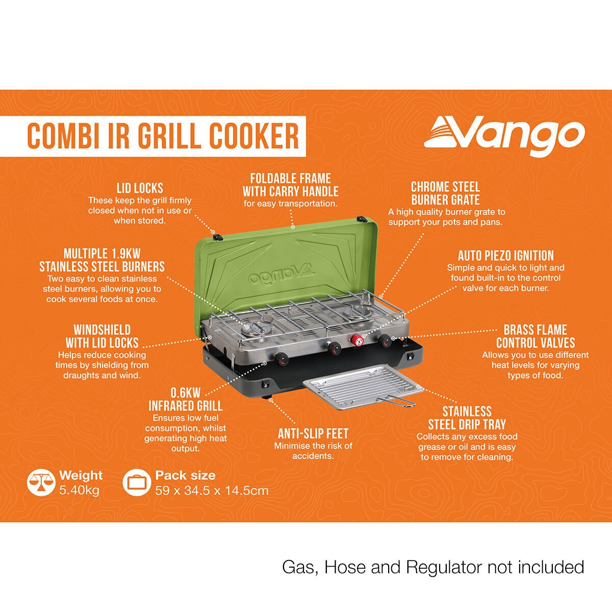 Vango Combi IR Infrared Grill Cooker