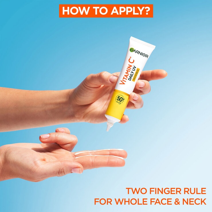 Garnier Daily UV Fluid, SPF 50+, Vitamin C Sheer Glow, Invisible & BHA+ Niacinamide