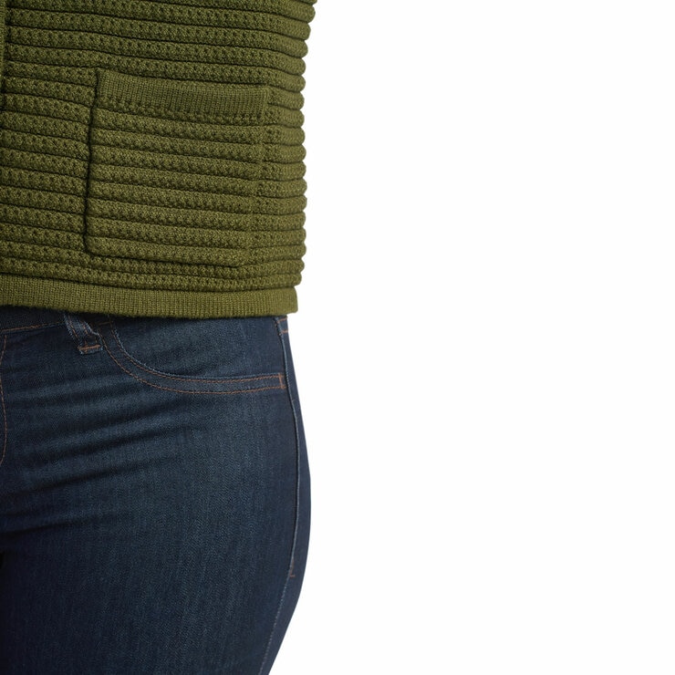 Hilary Radley Textured Knit Jacket in Green