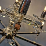 Close up Impex Boston 12 Light Optic Glass Chandelier