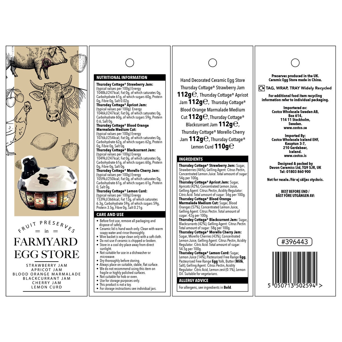 Farmyard Egg Store with Fruit Preserves in 4 Designs