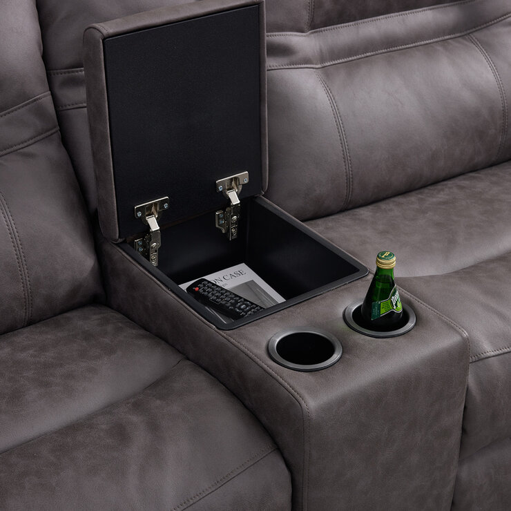Jackson Grey Fabric Power Reclining Corner Sofa