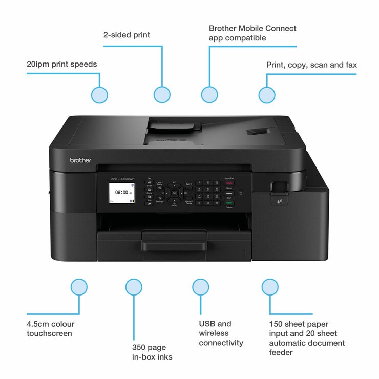 Brother Wireless Inkjet Printer, MFC-J4350DW