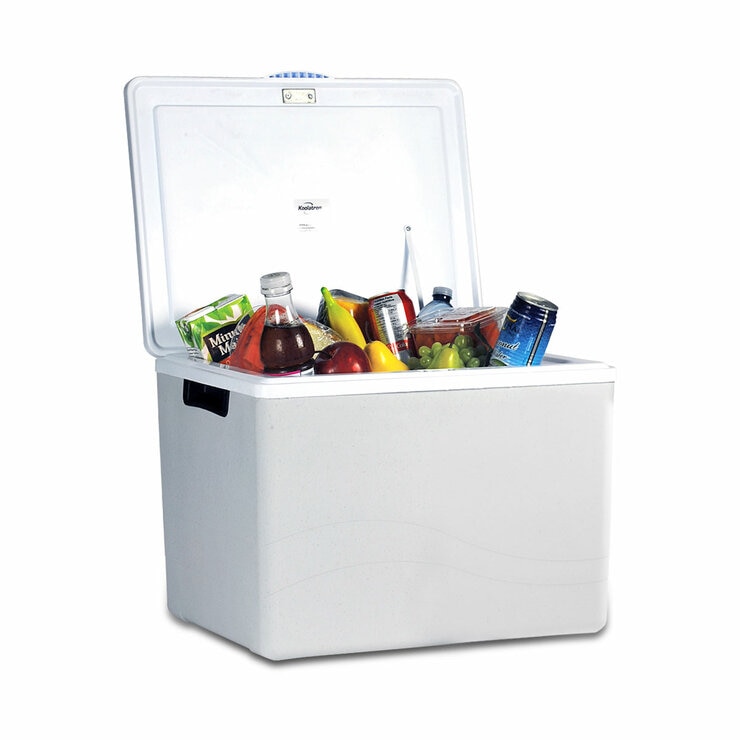Koolatron 12V Electric Cooler 34L, Cool/Warm Box with Adjustable Strap in Grey