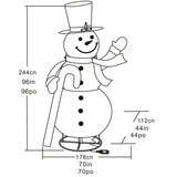 Buy 96" Pop-Up Snowman Dimensions Image at Costco.co.uk