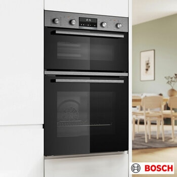 Bosch Series 6 MBA578BS7B Built In Double Electric Oven, A Rated in Silver