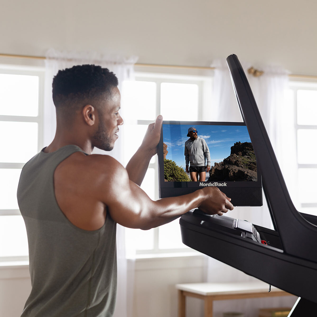 Installed Nordic Track X16 Incline Trainer Treadmill
