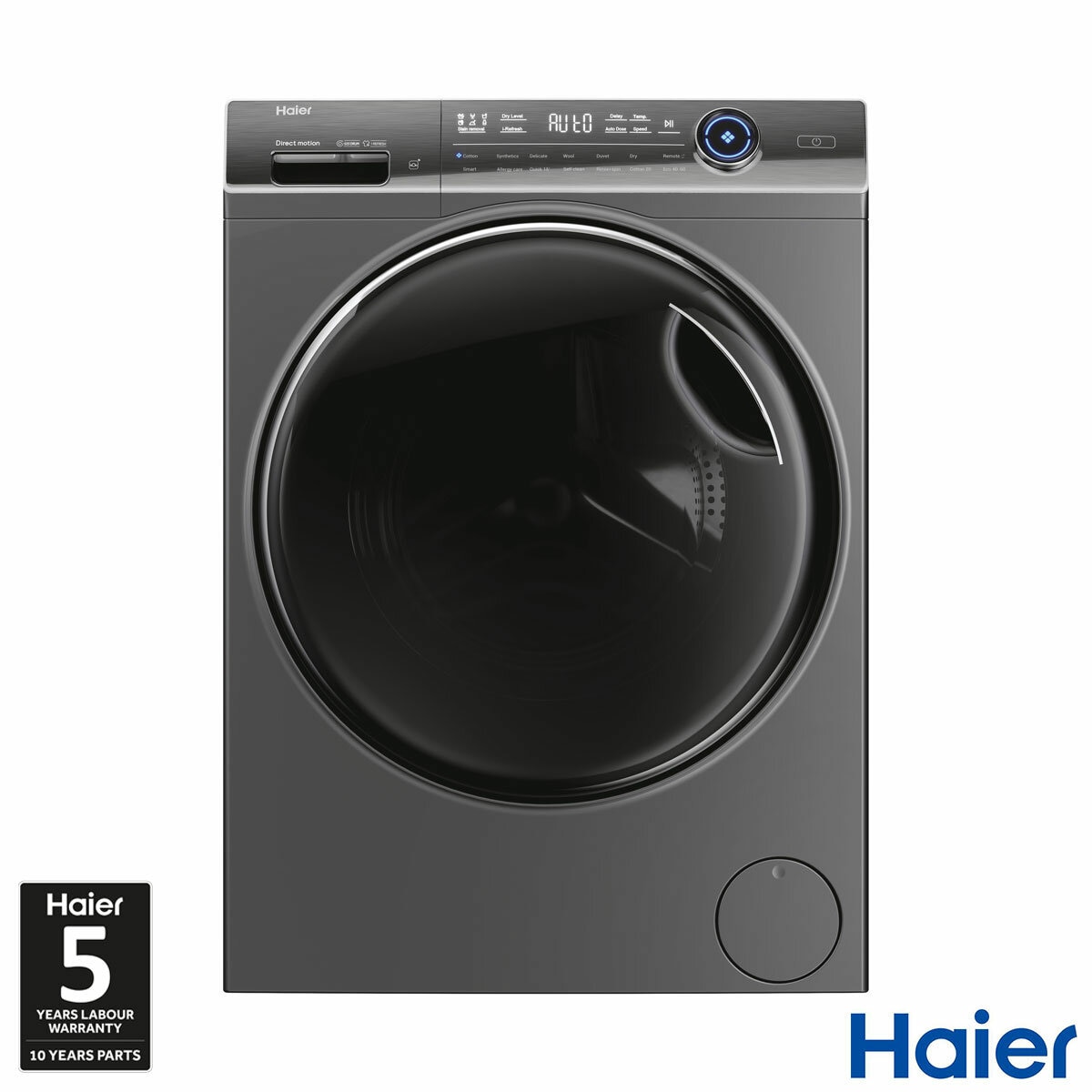 Haier I-Pro Series 7 HWD10BD14979SNUK, 10/6KG Washer Dryer, D Rated in Graphite