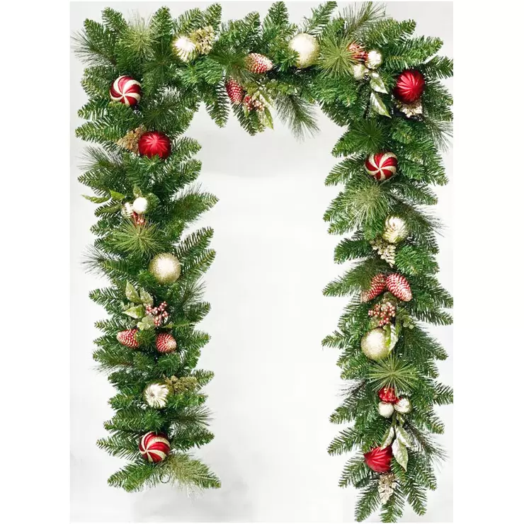 Buy Decorated Garland with Lights Overview Image at Costco.co.uk