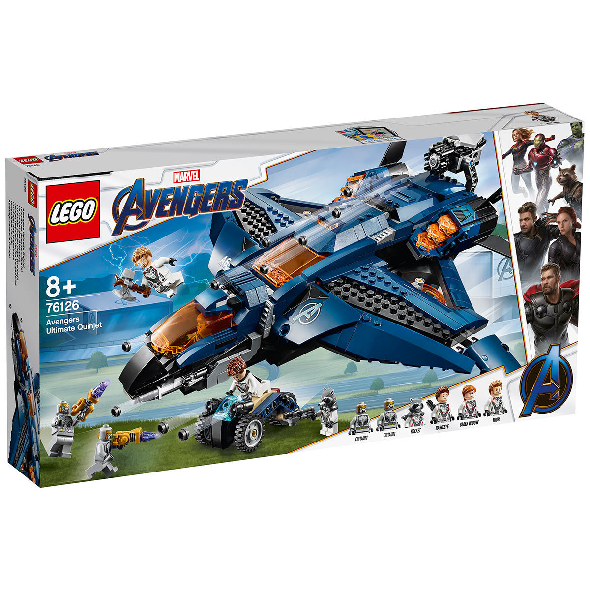 Avengers Ultimate Quinjet item boxed from side