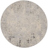 Rustic Textures Mottled Grey Circle Rug
