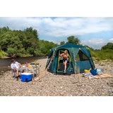 Coleman Octagon tent with people