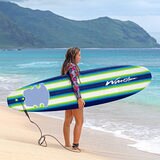 Wavestorm™ 8ft Classic Surfboard in White and Blue