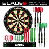 Winmau Blade 6 Dartboard with Darts & Oche Line