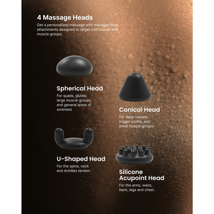 Lifestyle image of Renpho Micro Massage Gun with 4 massage heads