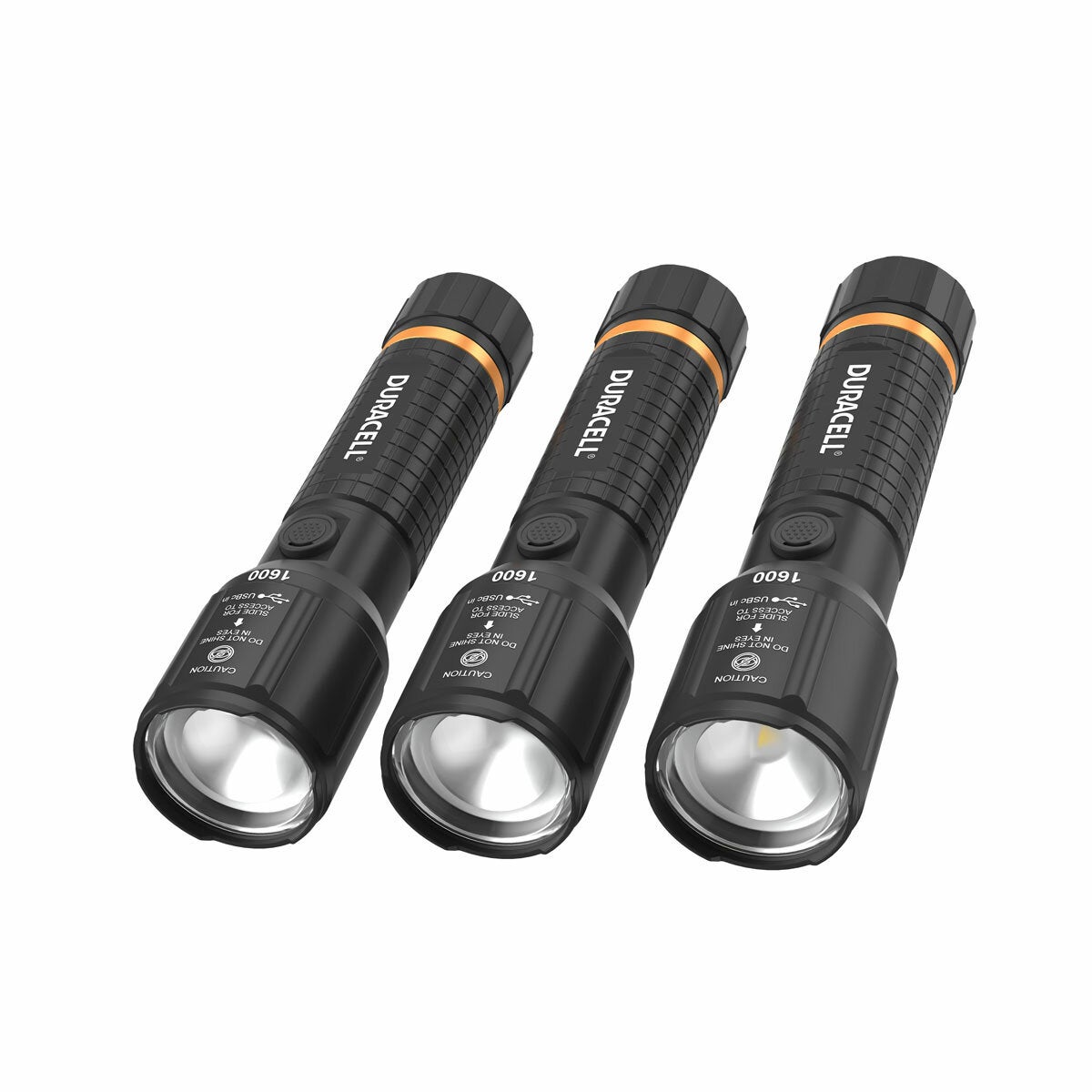 Duracell 1,600 Lumen Hybrid LED Flashlight, 3 Pack