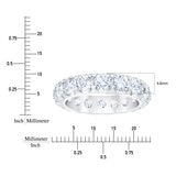 4.70ctw Round Brilliant Cut Diamond Eternity Ring, Platinum