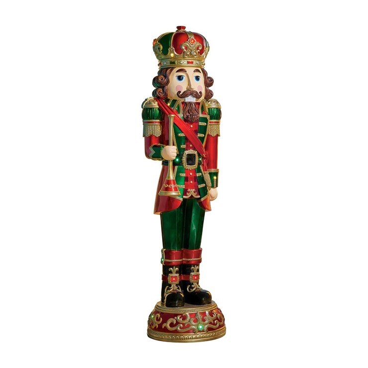 6ft (182.8 cm) Resin Indoor/Outdoor Nutcracker With 34 LED Lights And