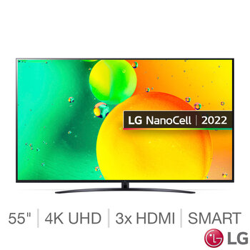 LG 55NANO766QA 55 Inch NanoCell 4K Ultra HD Smart TV
