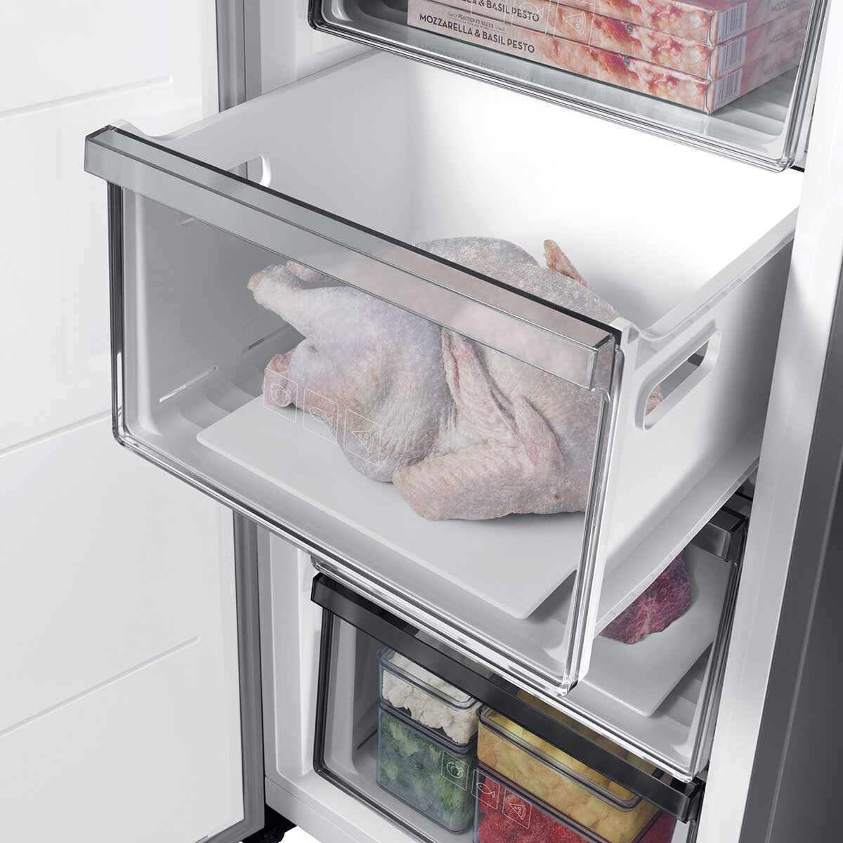 Samsung SpaceMax RZ32C7BDES9/EU 323L Smart Tall Freezer, E Rated in Refined Inox