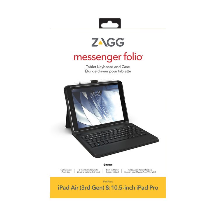 ZAGG Messenger Folio Tablet Keyboard Case in Charcoal Costco UK