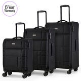Rock Tokyo Softshell Suitcase 3pc set in Black Rock Tokyo Softshell Suitcase 3pc set in Black