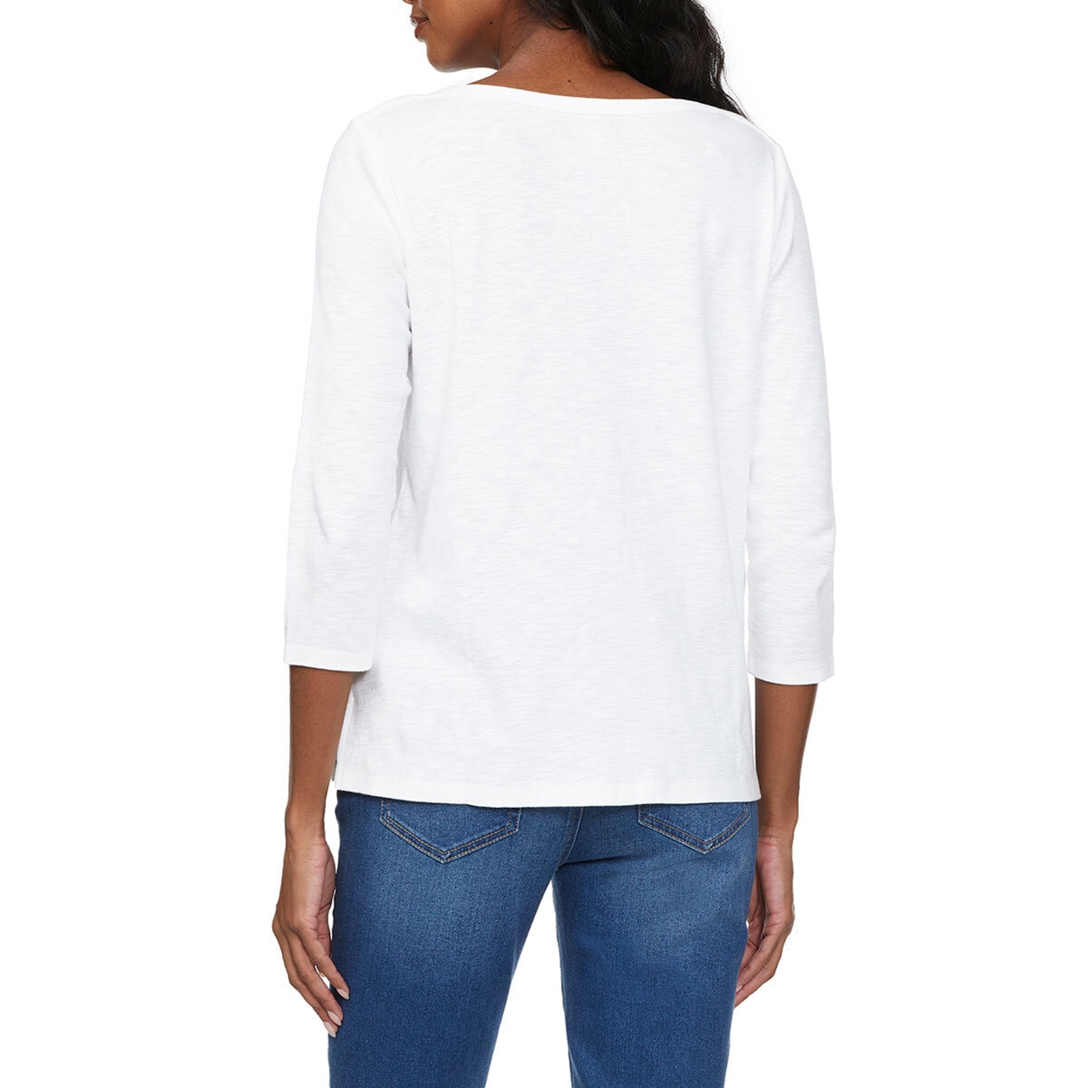 Kirkland Signature Ladies Boatneck Tee in White
