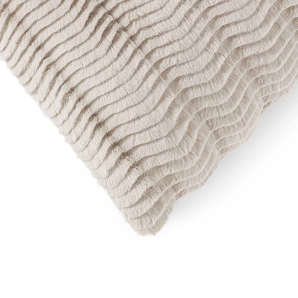 Casual Living Faux Fur Body Pillow in Beige, 50 x 121 cm