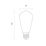 Line drawing of bulb on white background