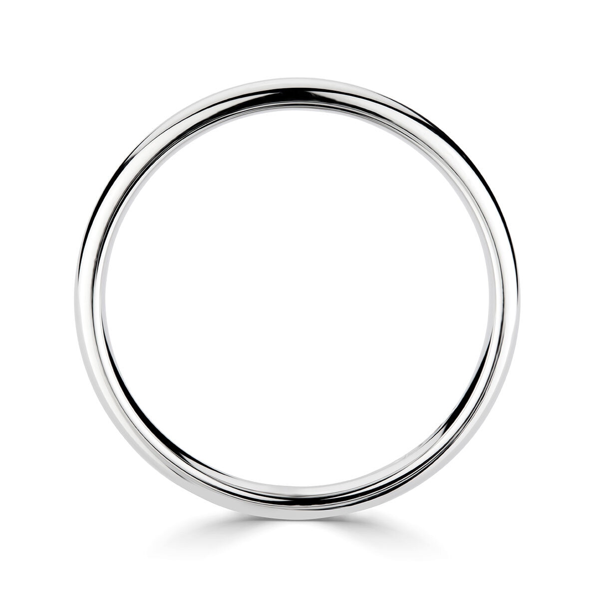 2.0mm Basic Light Court Wedding band. 18ct White Gold