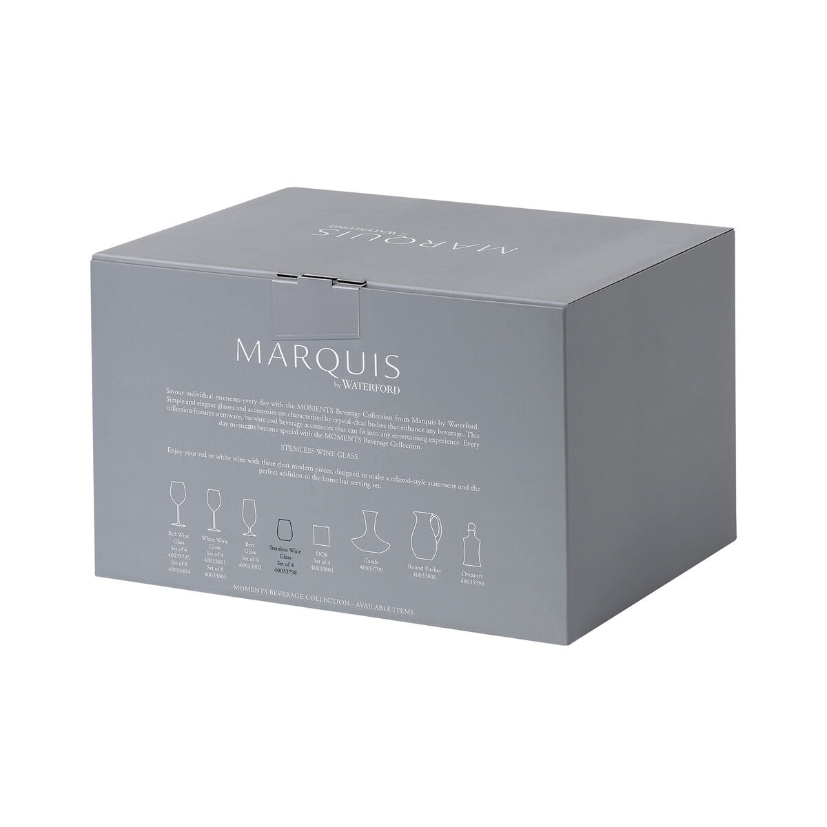 Waterford Marquis Moments Stemless Wine Glass Packaging